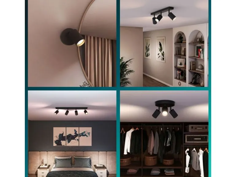 Philips Philips Wyatt Aufbauspot 2er ohne Leuchtmittel GU10, schwarz