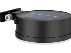 Philips Solar Vynce Wandleuchte, Lichtsensor, rund, 2700K, schwarz