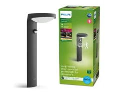 Philips Tyla Sockelleuchte,Solar Ultra-Efficient anthrazit + Sensor