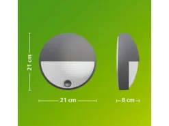Philips Wandleuchte Capricorn, 4.3W, 2700 K, 800 lm, IP44