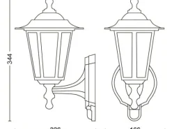 Philips Wandleuchte Peking, E27, 60 W, Schwarz