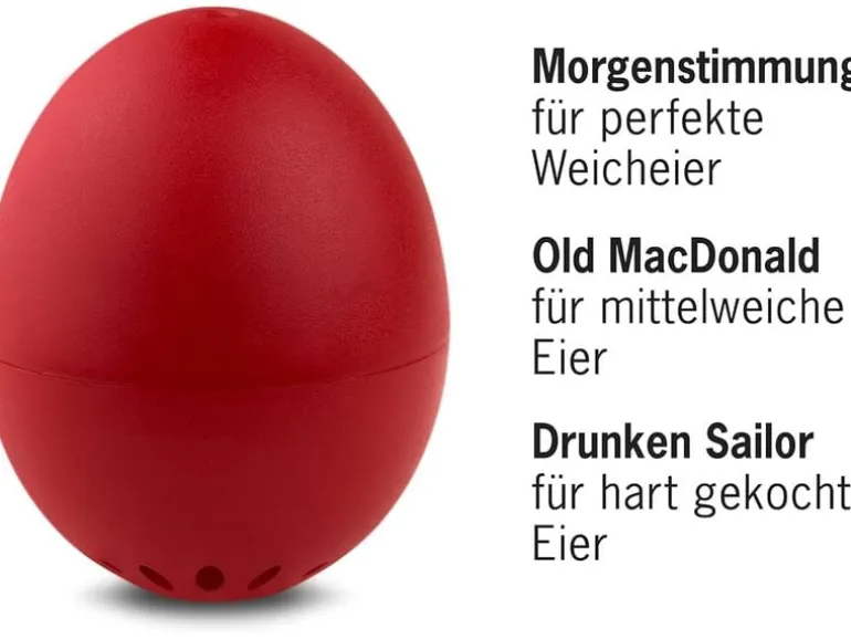 PiepEi Küchentimer Singende Eieruhr Classic, Rot