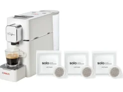 Polti Portionskaffeemaschine Coffea S15W, Set Silber/Weiss