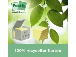 Post-it Notizzettel Post-it Recycling Gelb, 7.6 cm x 7.6 cm
