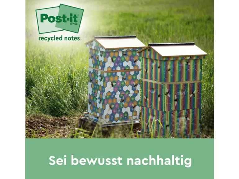 Post-it Notizzettel Post-it Recycling Gelb, 7.6 cm x 7.6 cm