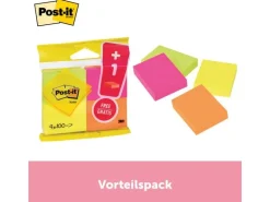 Post-it Notizzettel Post-it 5.1 x 3.8 cm, 4 Blöcke à 100 Blatt