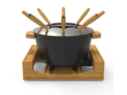 Princess Fondue-Set All-in-One Pure 10 Teile, Schwarz/Braun