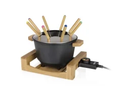 Princess Fondue-Set All-in-One Pure 10 Teile, Schwarz/Braun