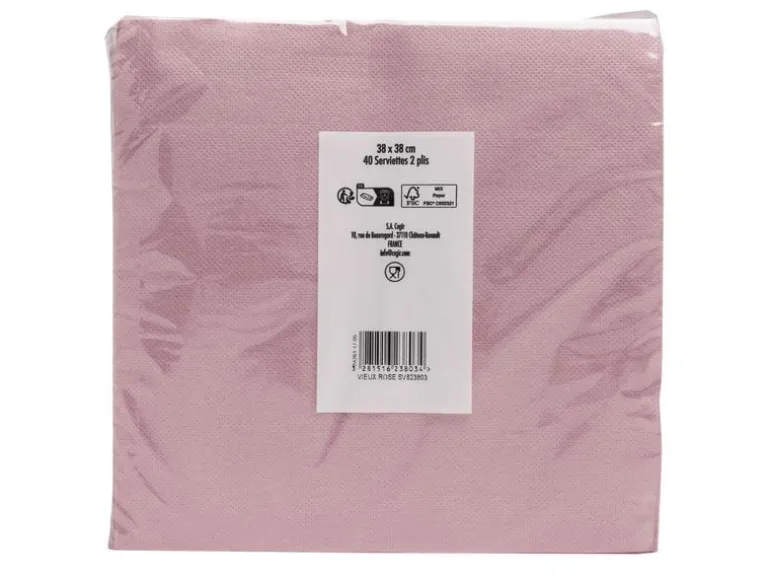 PRO nappe Papierservietten Altrosa 38 cm x 38 cm, 40 Stück