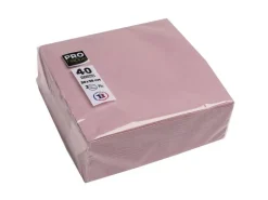 PRO nappe Papierservietten Altrosa 38 cm x 38 cm, 40 Stück