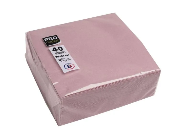PRO nappe Papierservietten Altrosa 38 cm x 38 cm, 40 Stück