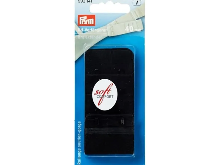 Prym BH-Verlängerung 40 mm, zum Einhaken, Schwarz