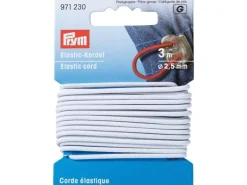 Prym Elastikband Kordel 2.5 mm, Weiss