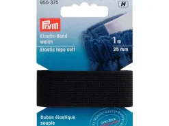 Prym Elastikband 25 mm, Schwarz