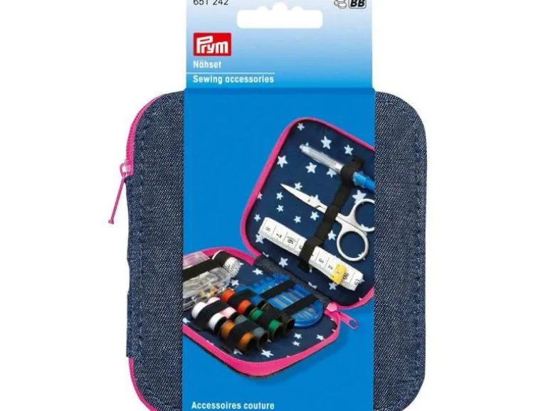 Prym Nähset Travel Box Jeansblau/ Pink