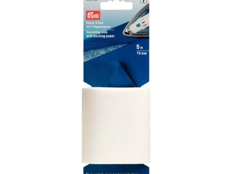 Prym Saumvlies Trägerpapier Weiss, 75 mm