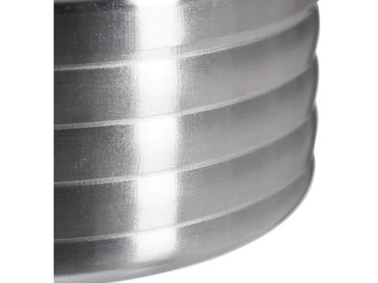relaxdays Aschenbecher mit Deckel Silber