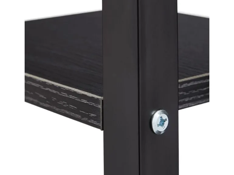 relaxdays Blumentreppe Stahl / MDF, Schwarz, 117 cm