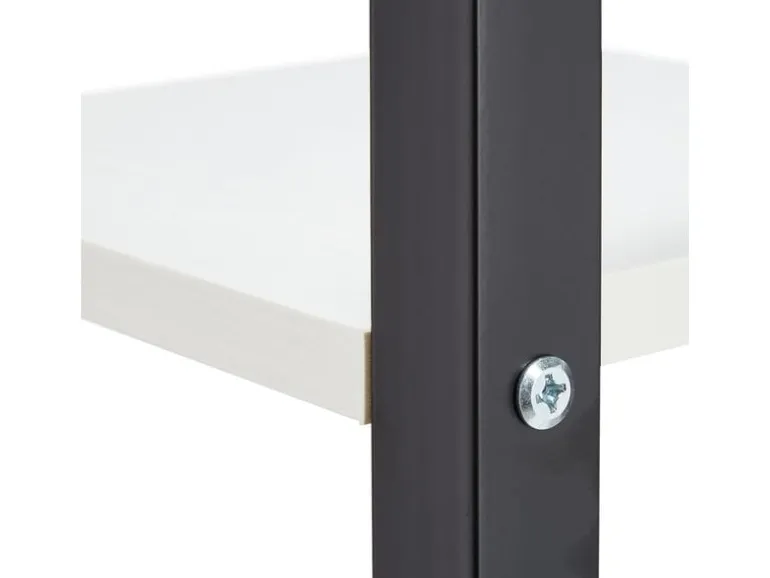 relaxdays Blumentreppe Stahl / MDF, Weiss / Schwarz, 117 cm