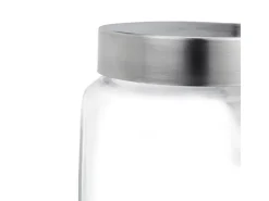 relaxdays Bonbongläser 1.5 l, Transparent/Silber