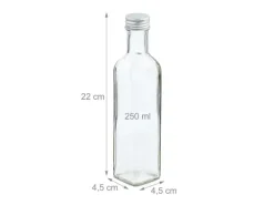 relaxdays Einmachflasche 250 ml, 8 Stück
