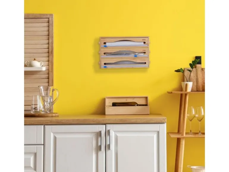 relaxdays Folienschneider 3 in 1 Natur
