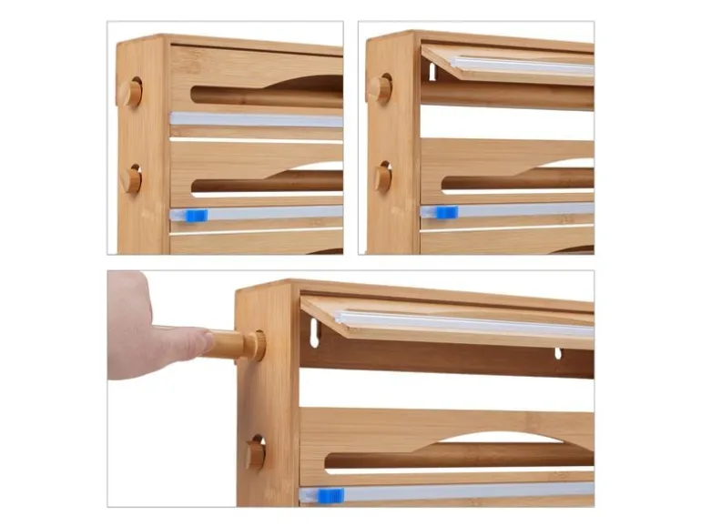 relaxdays Folienschneider 3 in 1 Natur