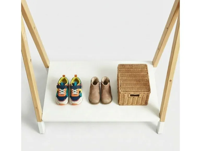 relaxdays Garderobenständer, Kiefernholz / MDF