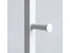 relaxdays Garderobenständer 181 x 40 x 28 cm, Weiss / Braun