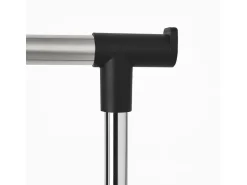 relaxdays Garderobenständer mit Rollen, Schwarz/Silber