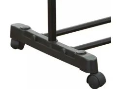 relaxdays Garderobenständer mit Rollen, Schwarz/Silber
