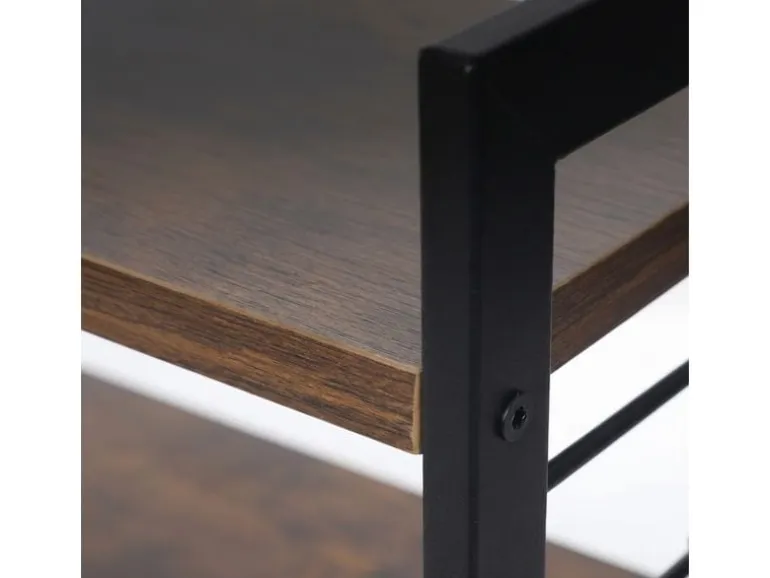 relaxdays Gewürzregal 3 Etagen MDF Metall Industrial-Style