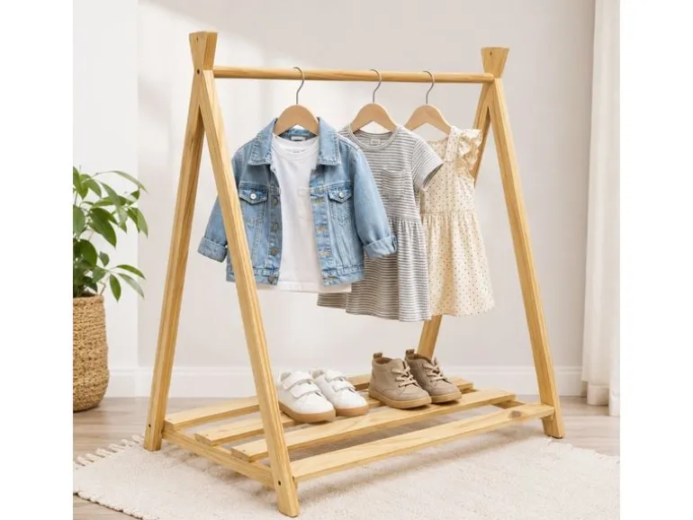relaxdays Kindergarderobe x , Braun
