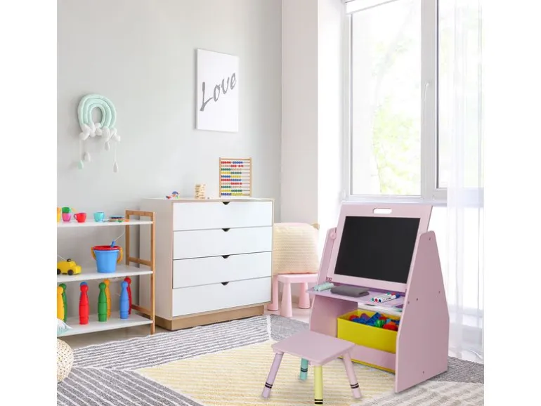 relaxdays Kinderregal mit Tafel