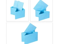 relaxdays Kinderregal, 9 Stoffboxen, Weiss / Grau / Hellblau