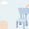 relaxdays Kindersitzgruppe 3-teilig, Kunstoff, Blau