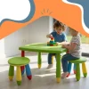 relaxdays Kindersitzgruppe 3-teilig, Kunstoff, Mehrfarbig