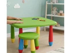 relaxdays Kindersitzgruppe 3-teilig, Kunstoff, Mehrfarbig