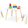 relaxdays Kindersitzgruppe Kaninchenohren Weiss; Hellbraun