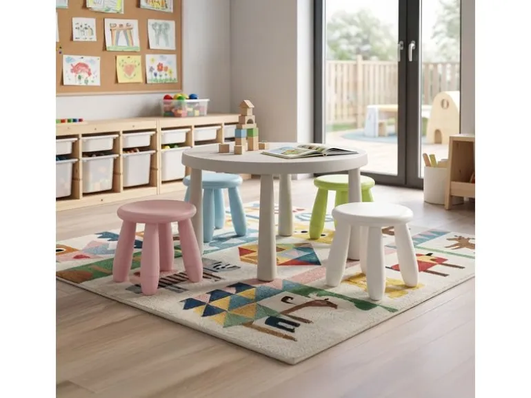 relaxdays Kindersitzhocker Blau