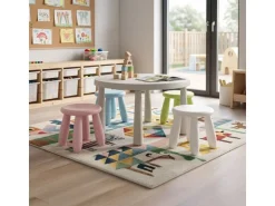 relaxdays Kindersitzhocker Rosa