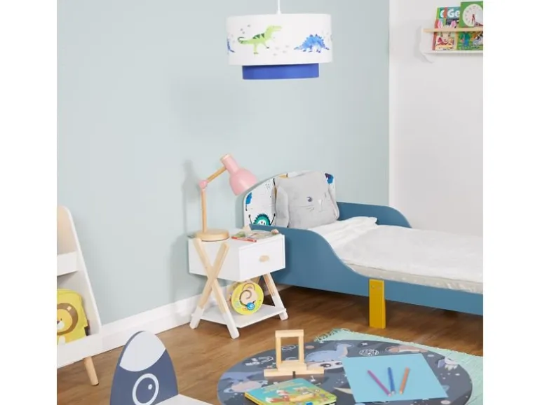 relaxdays Nachttisch für Kinder mit Schublade 34 x 42 cm
