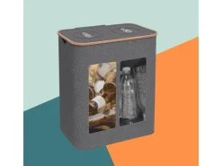 relaxdays Recyclingbehälter 140 L Grau