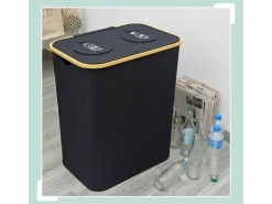 relaxdays Recyclingbehälter 140 L Grau