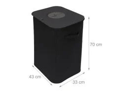 relaxdays Recyclingtasche 100 L Schwarz