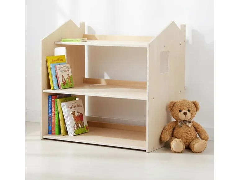 relaxdays Spielregal Holz Hellbraun 59 x 61 x 39 cm