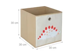 relaxdays Spielzeugbox Tiere 4 Stück