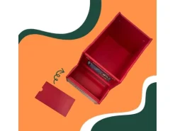 relaxdays Spielzeugkiste Feuerwehr, MDF, 34 x 60 x 32 cm, Rot