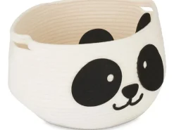 relaxdays Spielzeugkorb Filz Panda