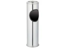 relaxdays Standascher aus Edelstahl Silber